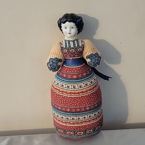 ~(Avon)~ Vintage American Heirloom Fabric Porcelain Head Doll